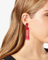 Inc Beaded Tassel Linear Red Earrings